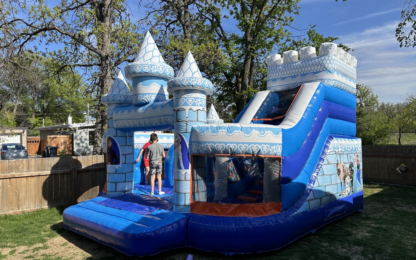 Frozen Ice Inflatable Bouncy Castle Party rentals Winnipeg Manitoba