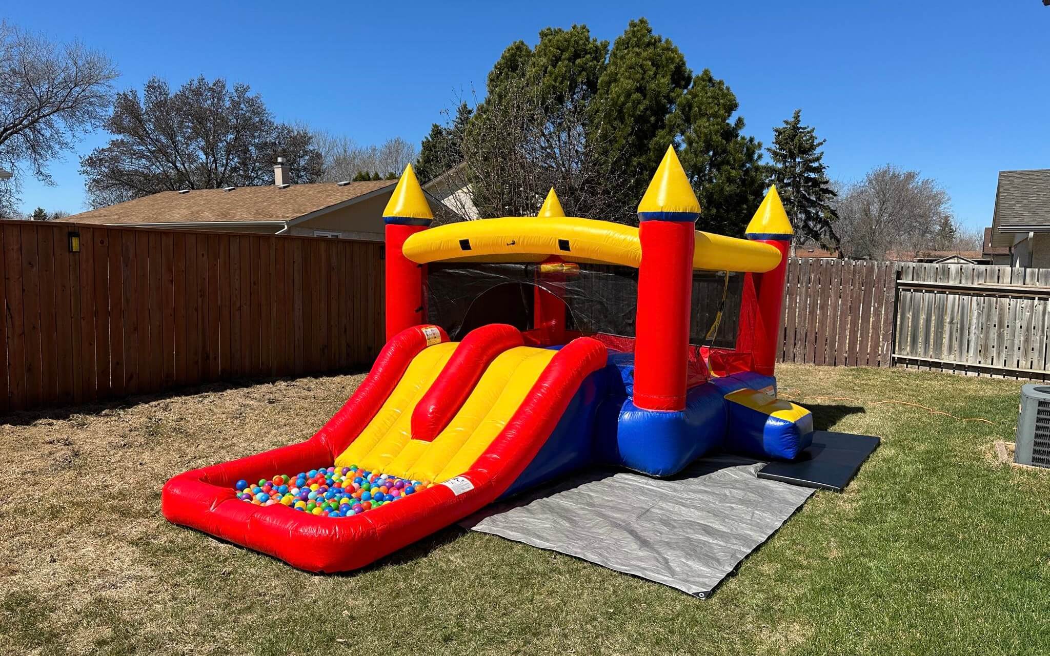 Red Castle Slide and Inflatable Bounce House party rentals Winnipeg Manitoba