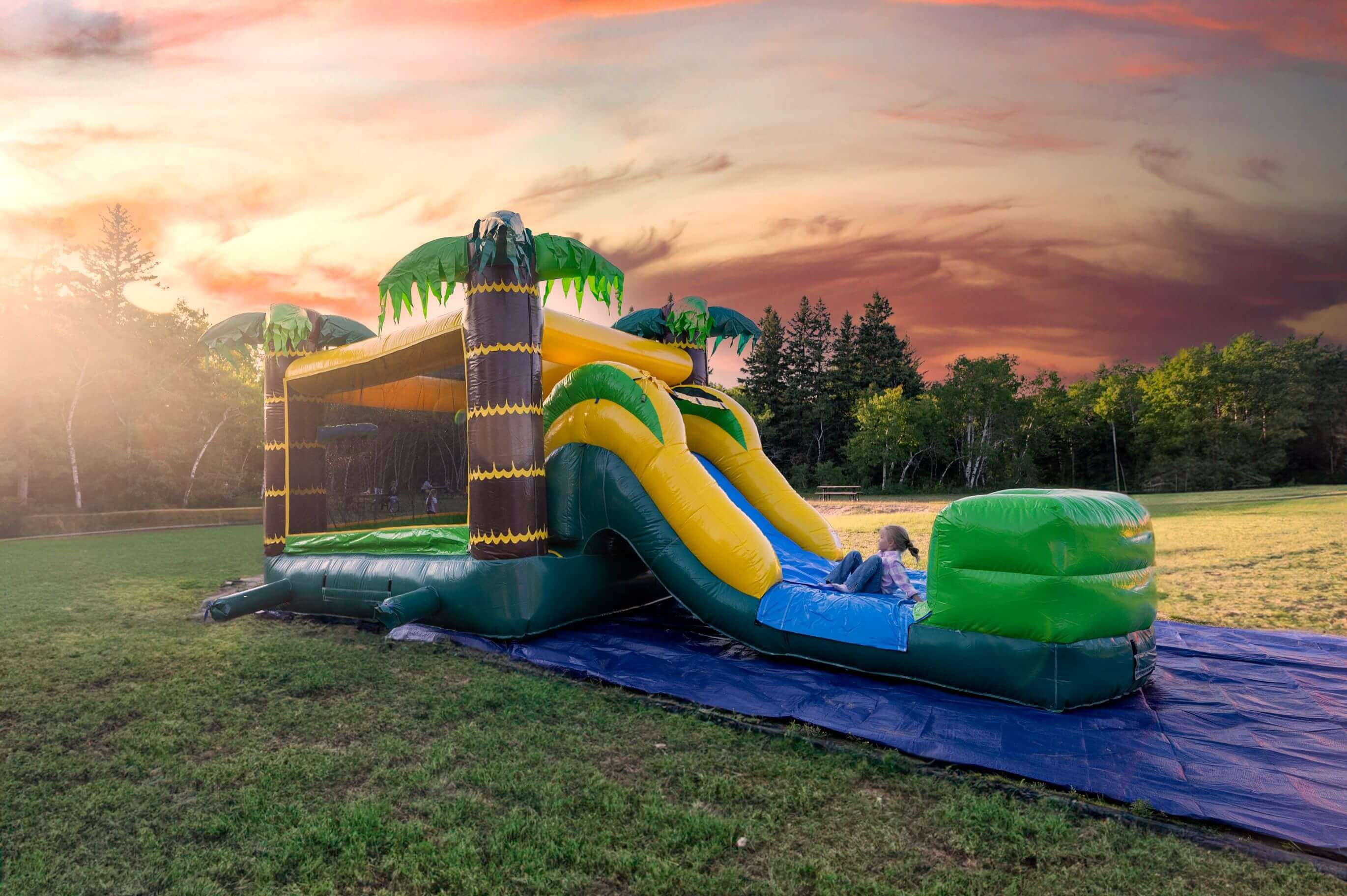Tropical Combo Bounce Castle with Slide / Waterslide party rentals Winnipeg Manitoba