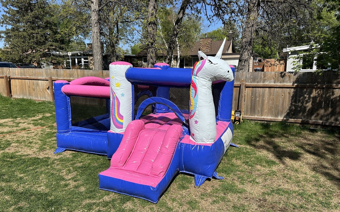 Unicorn Tiny Bouncy Castle Winnipeg Manitoba for party rent