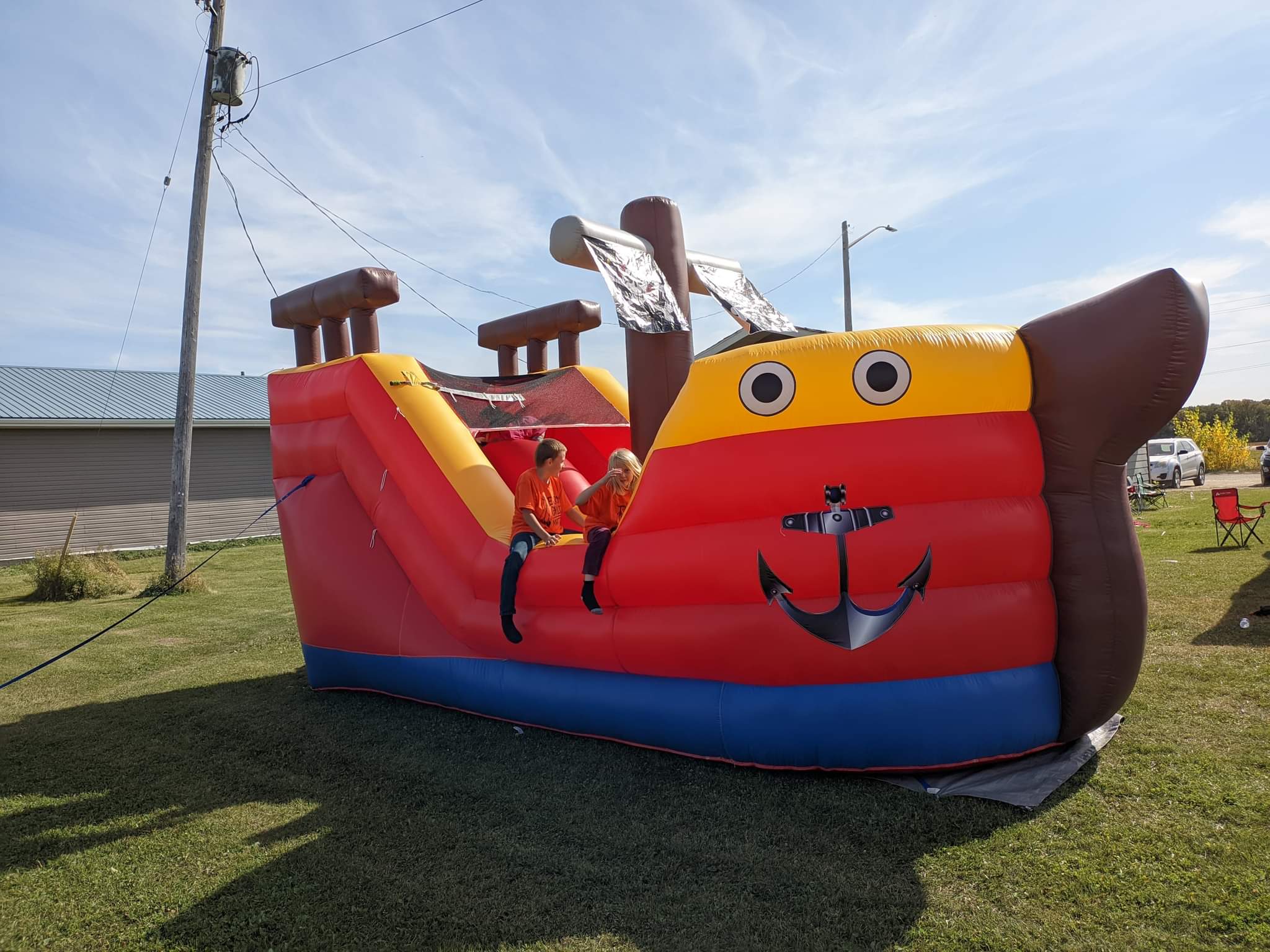 Pirate Ship Inflatable Bouncer / Waterslide party rentals Winnipeg Manitoba